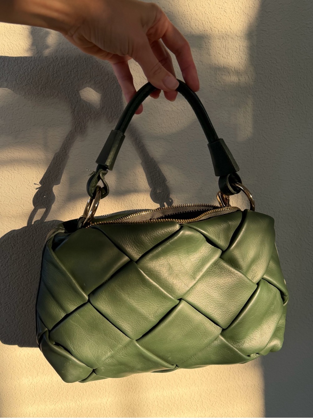 Stella Bianca Shoulder Bag in Olive Green